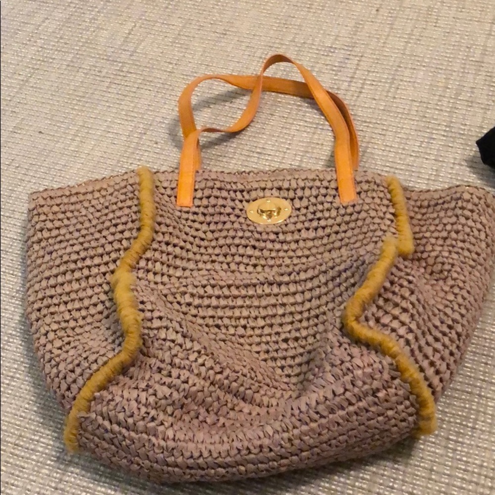 Macrame crochet beach tote bag